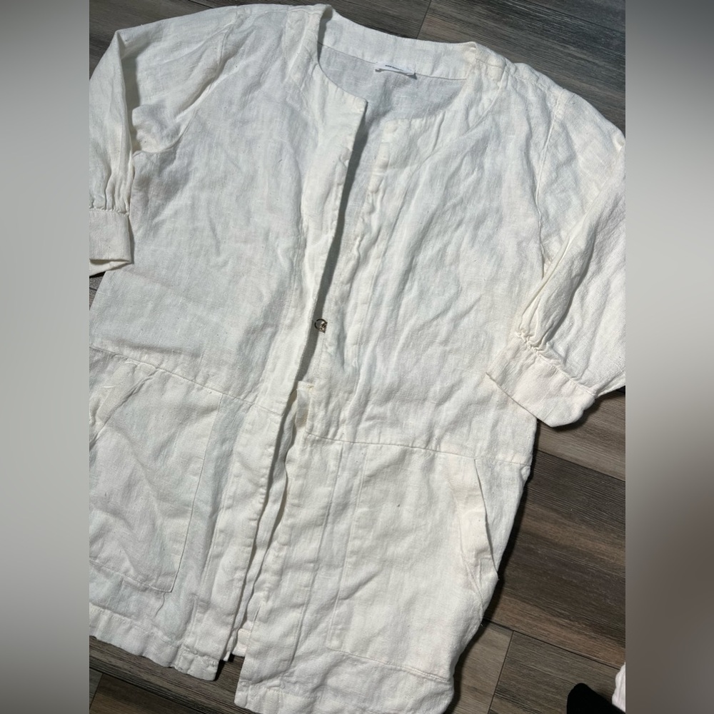 NWT Sita Murt 100% Linen White Jacket- 38‎